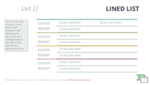 Lined List - SmartArt Graphic for PowerPoint