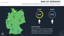 Free Map of Germany for PowerPoint with Statistics