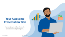 Cartoon Business PowerPoint and Google Slides Template - Theme 12