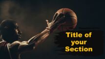 Cinematic Basketball PowerPoint Template Cover Slide