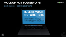 Mockup templates for PowerPoint - Black Laptop
