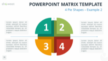 Free Matrix for PowerPoint with 4-Pie Shapes