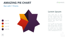 Amazing Pie Chart for PowerPoint - Star with 7 Points