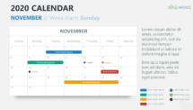 November 2020 PowerPoint Template - Week Starts Sunday