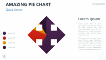 Amazing Pie Chart for PowerPoint - Quad Arrow