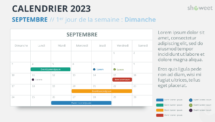 Calendrier PowerPoint - Septembre 2023