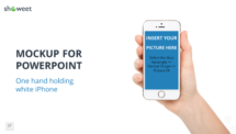 Mockup templates for PowerPoint - 1 Hand Holding iPhone