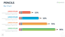 Pencils Infographics for PowerPoint - Bar Chart