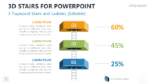 3D Trapezoid Stairs and Ladders for PowerPoint