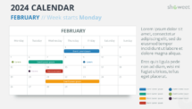 2024 February Calendar Layout, Monday Start