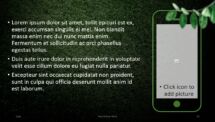 Wooden Logs PowerPoint Template - Phone Mockup