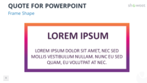 Quote Template for PowerPoint - Frame with Gradient Color