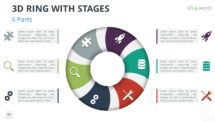 3D Ring PowerPoint Diagram with 6 Stages - Option 4