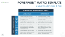 Free Matrix for PowerPoint with 2-Level Headers