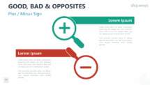 Plus and Minus Sign for PowerPoint and Google Slides