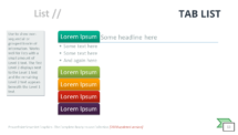 Tab List - SmartArt Graphic for PowerPoint