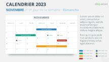 Calendrier PowerPoint - Novembre 2023