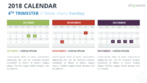 Free Calendar 2018 PowerPoint Template - 4th (Fourth) - Week Starts Sunday