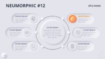 Slide 12 of Neumorphic diagram with light background for engaging presentations