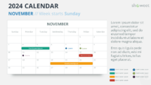 2024 November Calendar Layout, Sunday Start