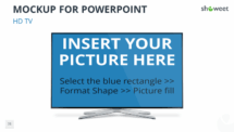 Mockup templates for PowerPoint - HD TV