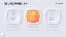 Slide 4 of Neumorphic diagram with light background for engaging presentations