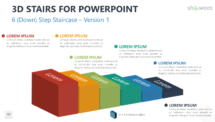 Six-Step (Down) Staircase for PowerPoint - Example 1