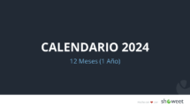 Vista previa de la diapositiva de sección del calendario del año completo 2024