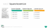 PowerPoint SmartArt Graphics - Square Accent List Template