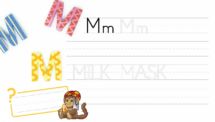 Learn ABC and Trace the Letter M - PowerPoint Worksheet