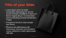 Minimalistic slide with shopping bag in Black Friday PowerPoint template.