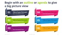 Origami PowerPoint Template - Agenda Slide