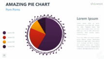 Amazing Pie Chart for PowerPoint - Pom Poms