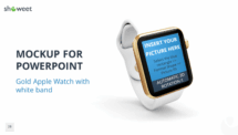 Mockup templates for PowerPoint - Gold Apple Watch