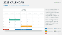 2023 Calendar for PowerPoint and Google Slides - April 2023