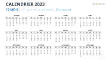 Calendrier 2023 PowerPoint - 12 Mois (Année) - Diapositive #4