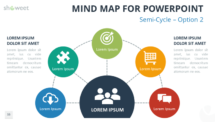 Free Mind Map for PowerPoint - Semi-Cycle (Up)