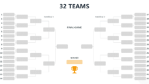 Tournament Bracket Template for PowerPoint with 2 Sides - 32 Teams