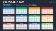 Calendario 2023 para PowerPoint - 12 Meses (1 Año) - Diapositiva #6