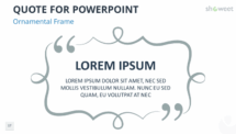 Quote Template for PowerPoint - Ornamental Frame