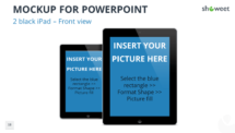 Mockup templates for PowerPoint - 2 Black iPad
