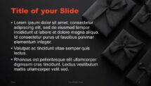 Title and bullet point slide in Black Friday template for PowerPoint, featuring black and red layout for presentations.