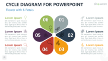 Cycle Diagram for PowerPoint - Flower with 6 Petals