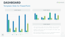 Dashboard Charts and Text PowerPoint