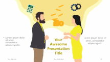 Cartoon Business PowerPoint and Google Slides Template - Theme 13