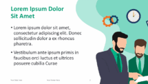 Cartoon Business PowerPoint Template - Theme 01 Content and Title - Talking