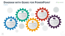 5 Gears Diagrams for PowerPoint
