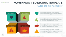 Free 3D Matrix for PowerPoint with Cubes and Text