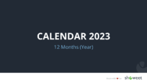 2023 Calendar for PowerPoint and Google Slides - 12 Months (Year)