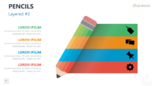 Pencil Infographics for PowerPoint - Layered